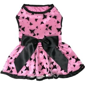All Aflutter Pink &amp; Black Dog Dress (size: X-Small)