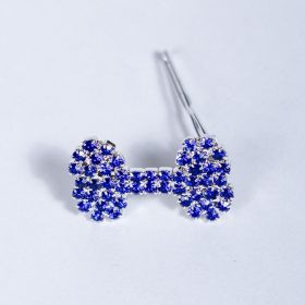 Crystral Bone Barrette (Color: Blue)